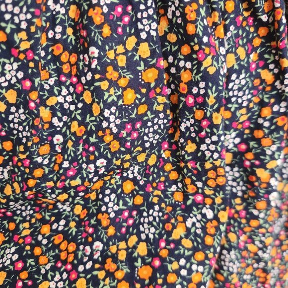 J.crew factory smocked floral midi dress xs - Picture 3 of 5